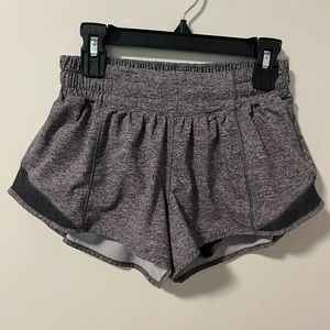 Lululemon Hotty Hot Athletic shorts, with side pocket, gray/black color